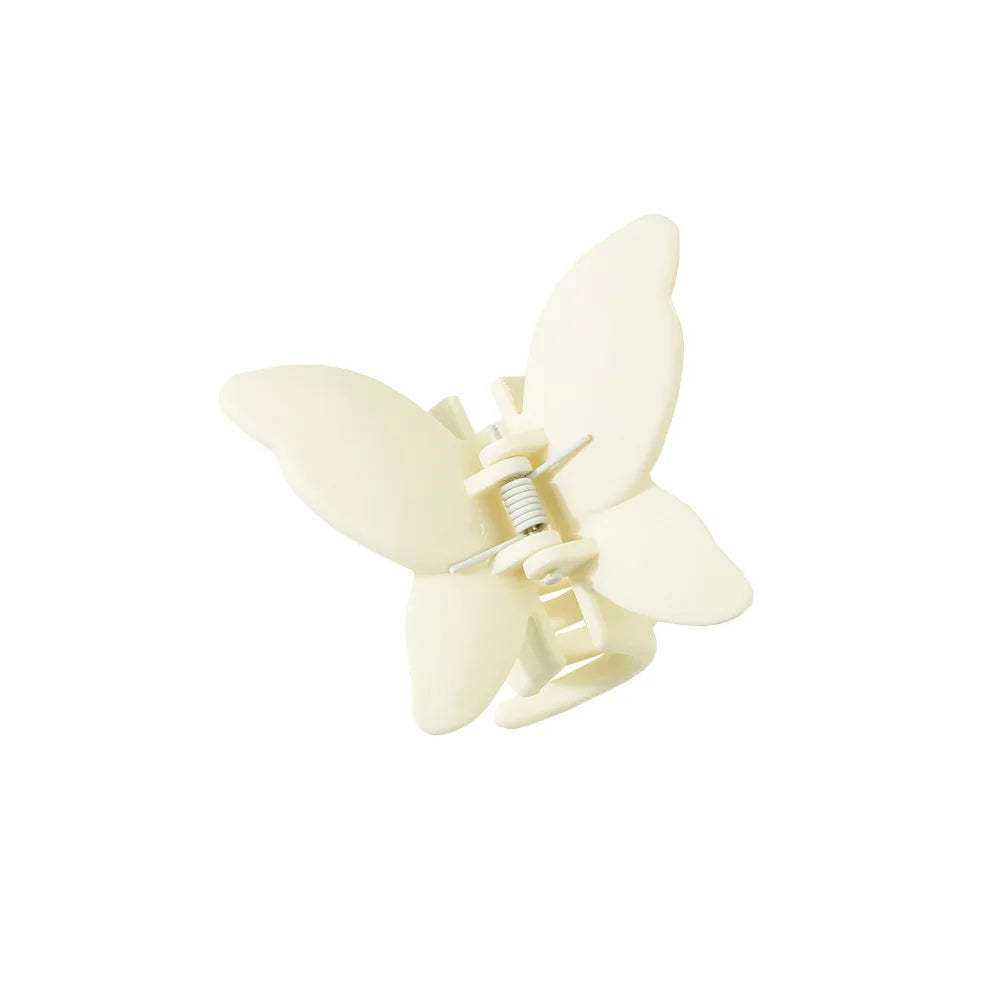 Matte Butterfly Hair Claw Solid Simple Ponytail Holders Barrettes Sweet Fairy Hair Clip Elegant Hairpin Claw Styling Accessories