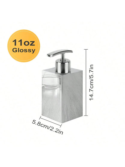 Leeseph Stainless Steel Soap Dispenser, Refillable Pump Bottles Liquid Soap Dispenser, for Kitchen Sink, Countertop, Bathroom