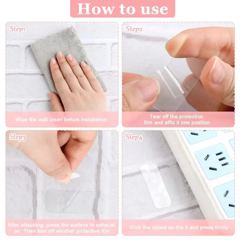 Double Sided Adhesive Tape Nano Reusable Super Strong Transparent Wall Stickers WaterProof Widely Used Wall Mount Sticker