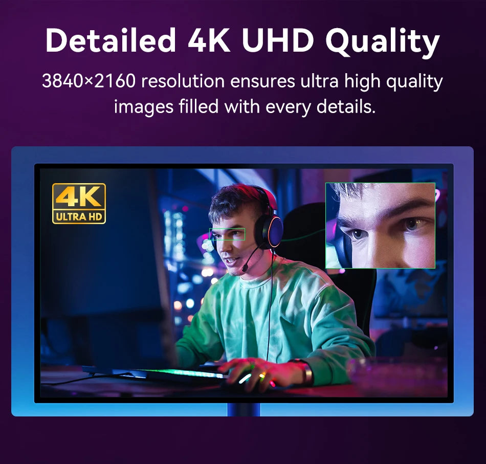 4K Webcam UHD Web Camera HDR Streaming Video Camera With Sony Sensor EMEET S800 USB Webcam With Dual Noise Cancelling Mics