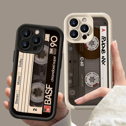 Lucky Tape Pattern Silicone Soft Phone Case For iPhone 17 16 15 14 13 12 11 Pro Max X XS XR 7 8 Plus 16E Shockproof Back Cover