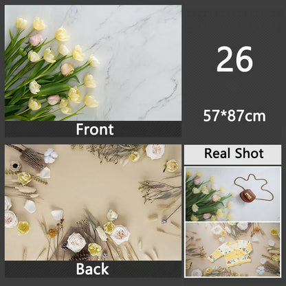 3D Double Sided Photography Backdrops 57*87cm Photos Background Props Product Food Photo Decoration Accessories Wallpaper