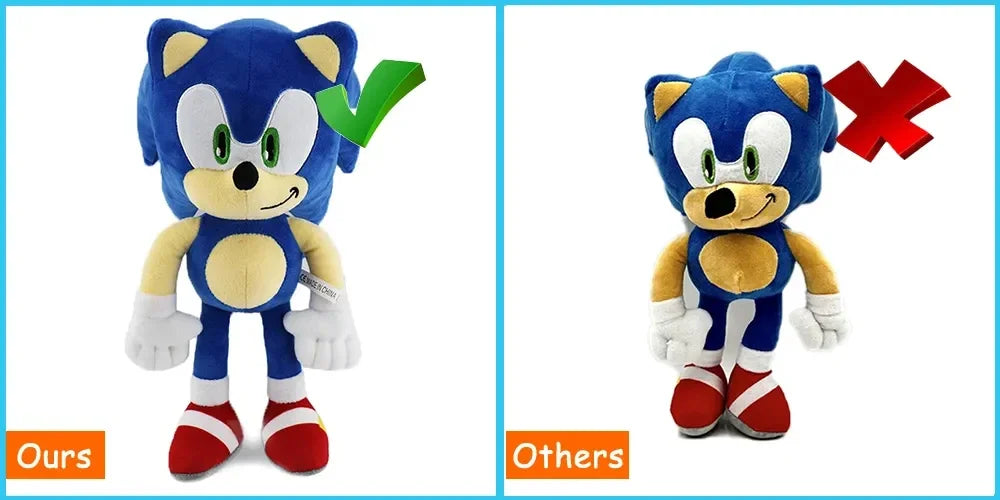 Sonic shadow  peluches toy 20-45cm cartoon hedgehog Amy Rose knuckle tail soft stuffed doll child birthday Sonic peluches toys