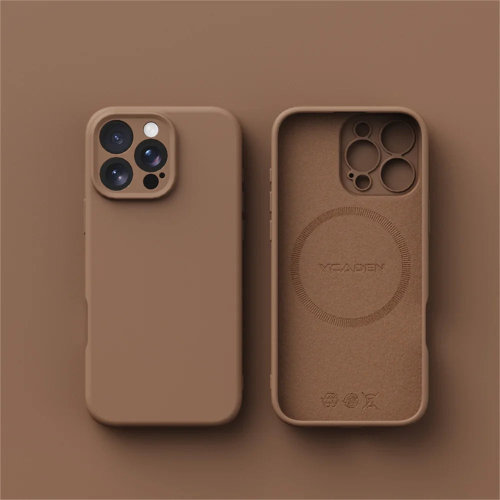 Luxury Liquid Silicone For Magsafe Case For iPhone 17 Air 16 Plus 15 14 13 12 Pro Max 17Pro Wireless Charging Skin Smooth Cover