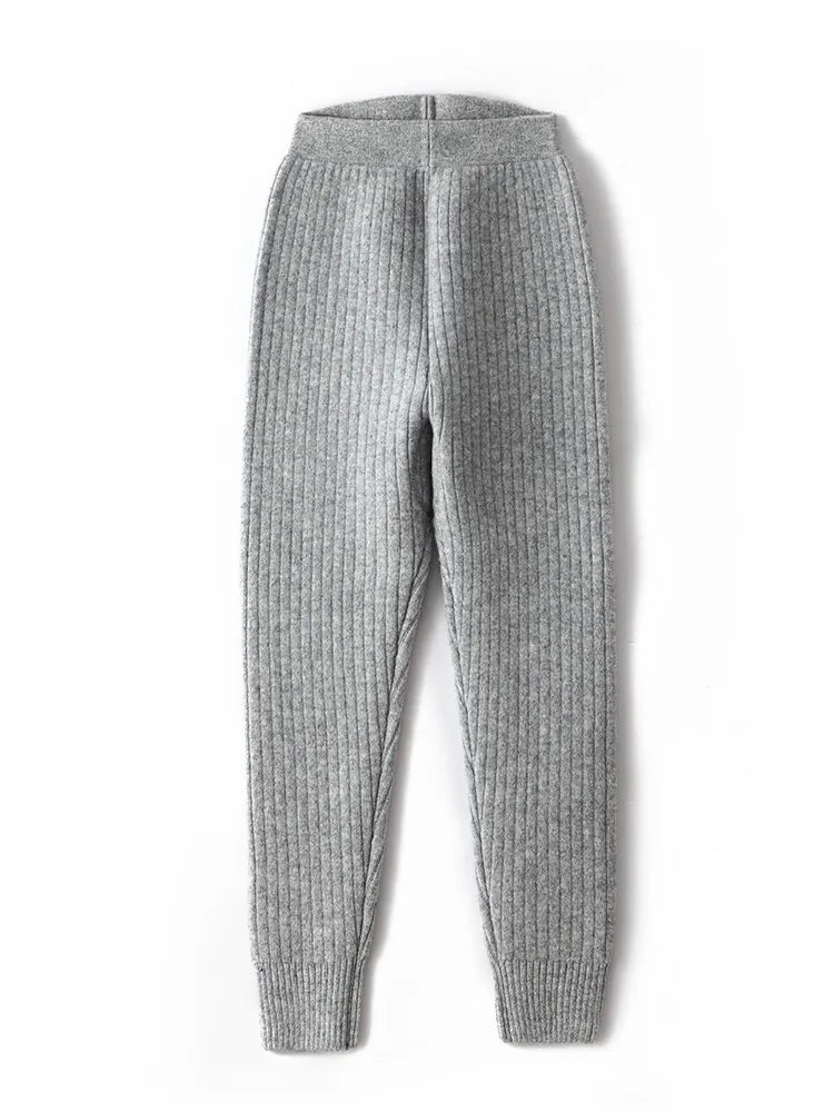 Premium 100% Merino Wool Thermal Leggings for Kids - Warm Winter Base Layer Pants for Boys & Girls