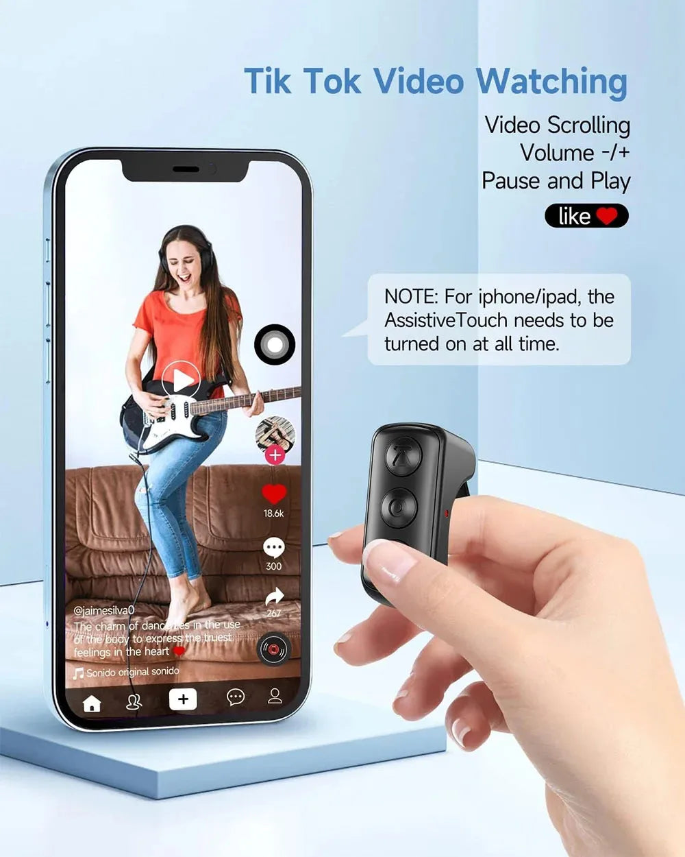 TikTok Mobile Phone Bluetooth Photo Recording E-book Kindl Novel Page Turning Remote Control Smart Rings