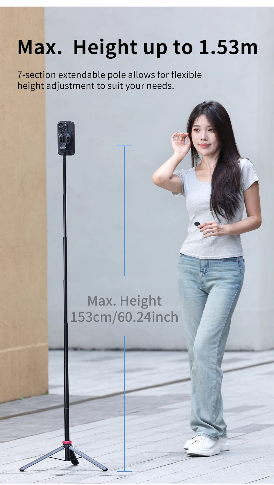 Ulanzi MT-84 Magnetic Tripod Portable Selfie for iPhone 15 14 13 Pro Pro Max for Live Streaming Vlogging