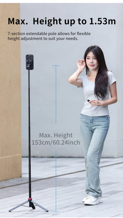 Ulanzi MT-84 Magnetic Tripod Portable Selfie for iPhone 15 14 13 Pro Pro Max for Live Streaming Vlogging