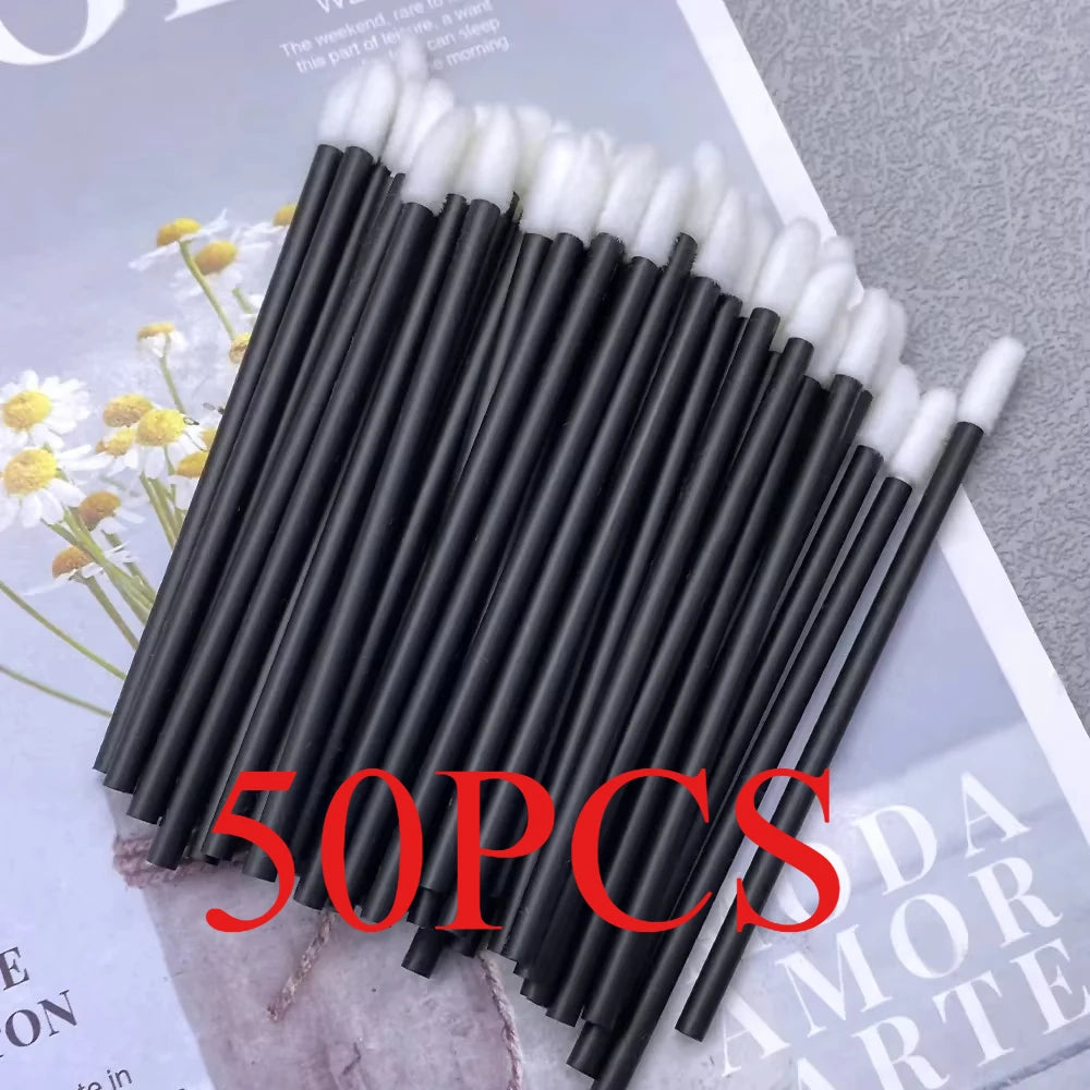 50/1000 PCS Lip Brushes Disposable Cosmetic Lip Brush Lipstick Lip Glossy Wands Cleaner Applicator Eyeshadow Makeup Brush Tool