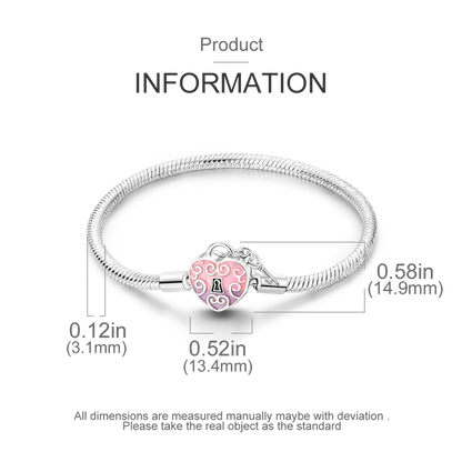 925 Sterling Silver Charm Bracelet - Leaf, Clover, Butterfly & Heart Design | 17-20cm Adjustable