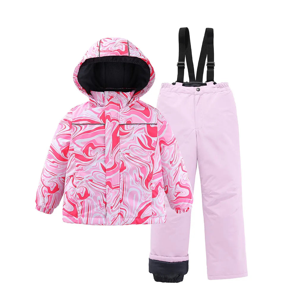 Kids Ski Suit Waterproof Snowboard Jacket & Pants Set - Boys Girls Winter Snow Gear 3-12 Years