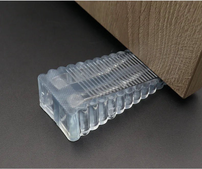 Safety Silicone Door Stop Block Wedge  Stop Door Stopper Home Offices Door Rear Retainer Impact Stopper Rubber Stops No Drill