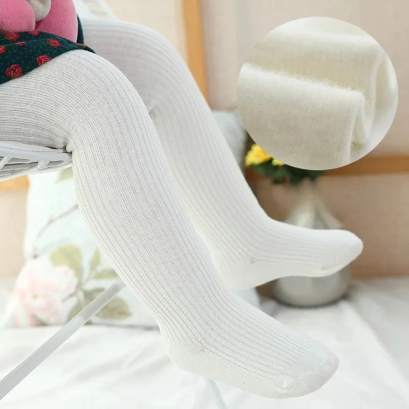 1 Piece Thermal Beige Basic Pantyhose For Girls Winter Thick 0-6Year Children Tights Cotton Fleece Baby Girl Stockings