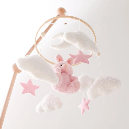 Baby Crib Mobile Bed Bell Toys Musical Rattle Educational Toys Bed Bell Newborn Mobile Bed Bell Bracket Baby Hanging Toys Holder