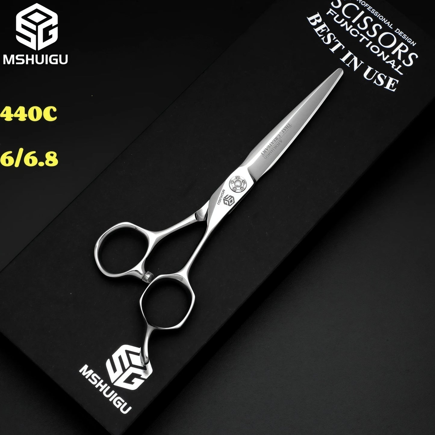 MSHUIGU professional barber Small size scissors 440C 5-5.5-6inch Multifunctional thinning shears Salon Tool Accessories