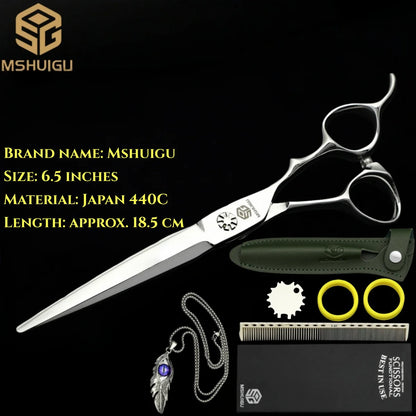 MSHUIGU professional barber Small size scissors 440C 5-5.5-6inch Multifunctional thinning shears Salon Tool Accessories