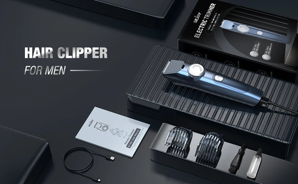 Sejoy Professional Electric Hair Clippers Men Cordless Hair Trimmer Rechargeable LED Display IPX7 Hair Cutting Machine