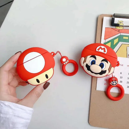 For Airpods 4 Case 2024,Cute 3D Cartoon Mary Game Silicone Earphone Cover For Airpod 4 Case/Airpods Pro 2 Case For Kids Funda