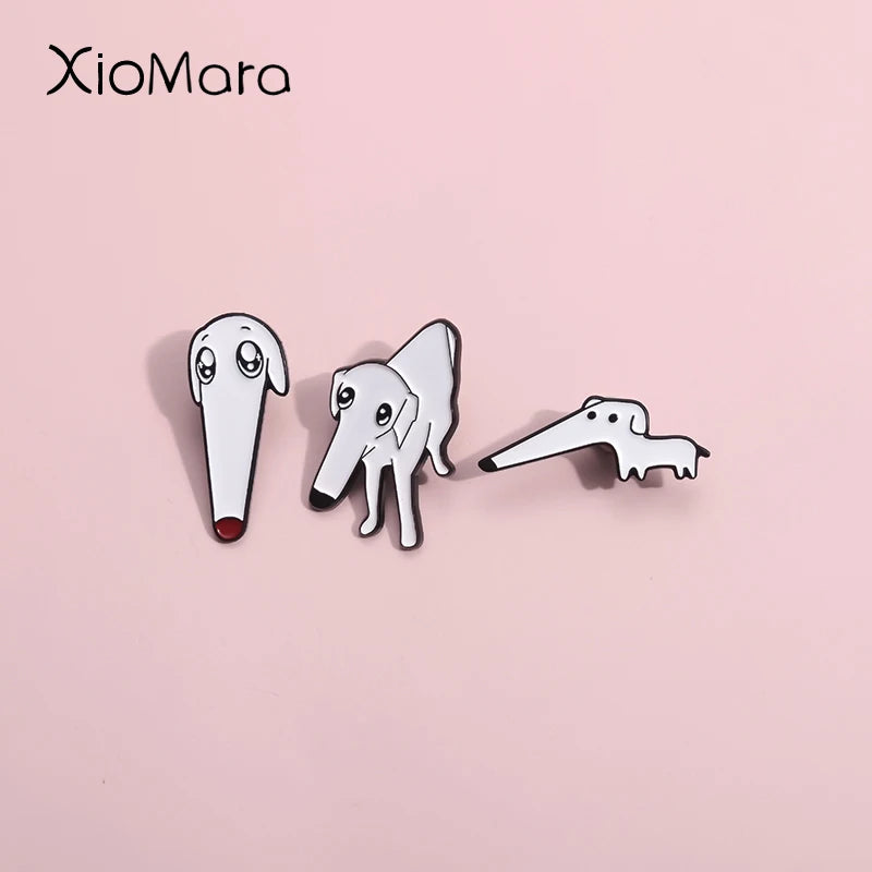 Cute Proboscis Dog Enamel Pins Custom Let Me Do It For You Brooch Lapel Badges Cartoon Animal Pet Jewelry Gift For Dog Lovers