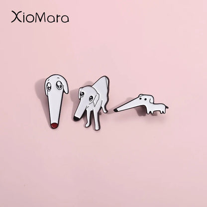 Cute Proboscis Dog Enamel Pins Custom Let Me Do It For You Brooch Lapel Badges Cartoon Animal Pet Jewelry Gift For Dog Lovers