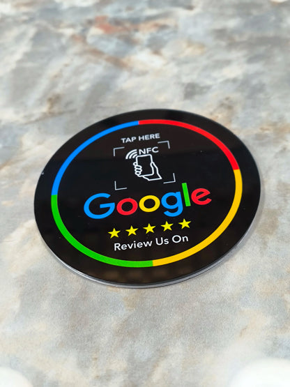 13.56Mhz programmable Google Review Card NFC station table NFC Google Reviews display bending card standing brand bracket