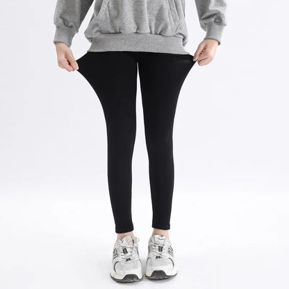 Girls Pure Cotton Long Pants - Slim Fit Thermal Underwear for Kids | Spring Autumn Base Layer