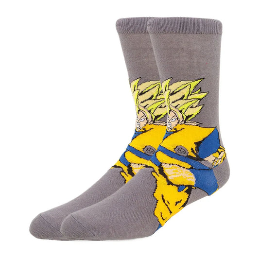 Dragon Ball Anime Socks - 5 Pairs Unisex Crew Socks for Men & Women