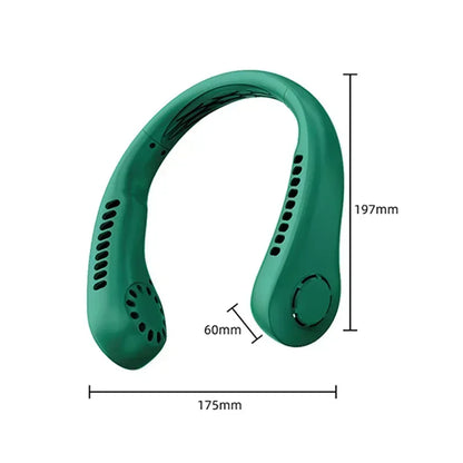 Portable Mini Neck Hanging Fan USB Rechargeable Wearable for Outdoor Sports Running Travel No Blades Summer Cool Hvac tools