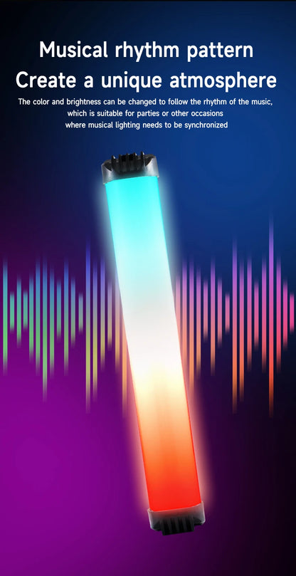 MIAOTU Handheld RGB Colorful Stick Light 30CM Handheld LED Light Wand CRI 95+ 2500K-9000K Photography Studio Lamp