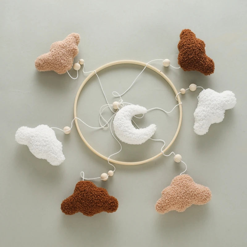 Baby Crib Mobile Bed Bell Toys Musical Rattle Educational Toys Bed Bell Newborn Mobile Bed Bell Bracket Baby Hanging Toys Holder