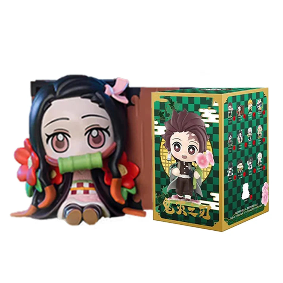 Demon Slayer Tanjiro Kamado & Nezuko Collectible Figure Blind Box - Official Bandai PVC Statue