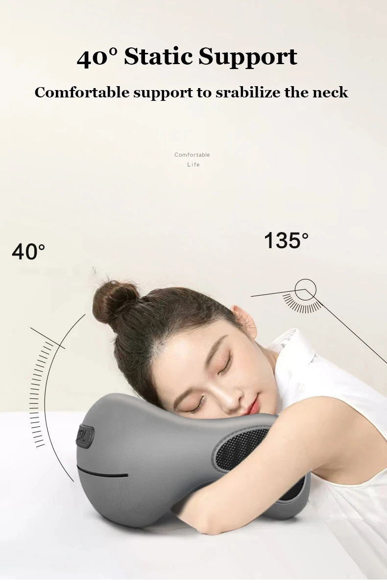 Multifunction U-Shaped Sponge Core Neck Pillow Slow Rebound Soft Travel Pillow For Sleeping Cervical Health Massage Nap Pillows