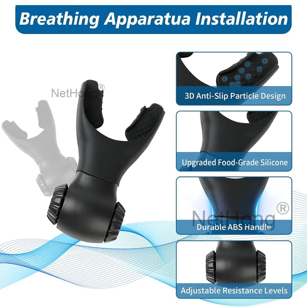 Breathing Trainer Lung Respirator Fiess Equipment Respiratory Exercise Trainin
