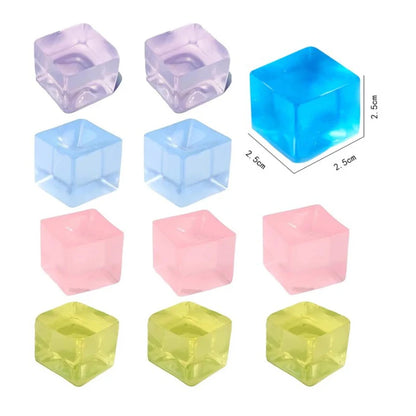 Ice Cube Shaped Fidget Toy Square Stress Relief Ball Squishy Squeeze Toys for Anxiety ADHD Stress Relief Sensory Toys for Adults