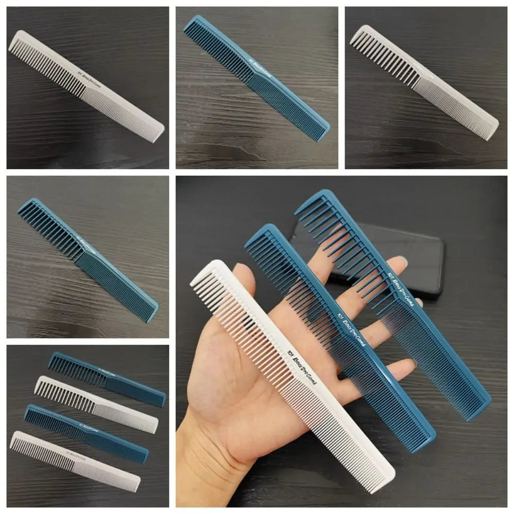 Plastic Pro Hairdressing Combs Anti-Static White Hair Cutting Comb Durable Anti-slip Straight Hair Brushes Barber