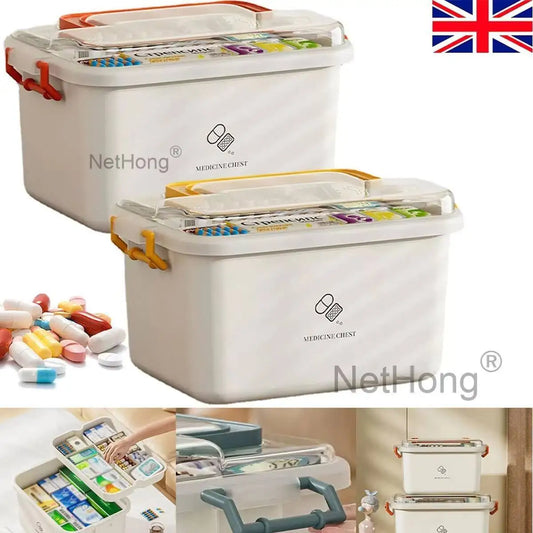 Box Portable Medicine Storage Container Large Capacity For Home