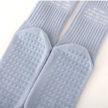 Yoga Socks Indoor Cotton Mid-tube Bottom Professional Non-slip Silicone Fitness Socks gym Floor Socks Dance Pilates Sports Socks