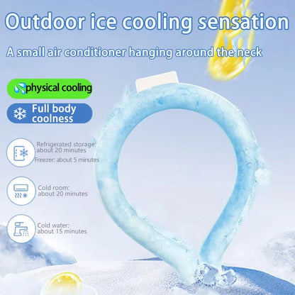 Summer Cooling Ice Circle Prevent Heatstroke Cooling PCM Ice Cushion Reusable Neck Cooler ﻿Outdoor Sports Travel Cooling Ring