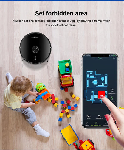 Liectroux / LILIN X6 LDS Saugroboter, Laser-Lidar-Navigation, Nass- und Trockenwischen, 6500 Pa Saugkraft, Mehrbodenkarte, Teppichverstärkung