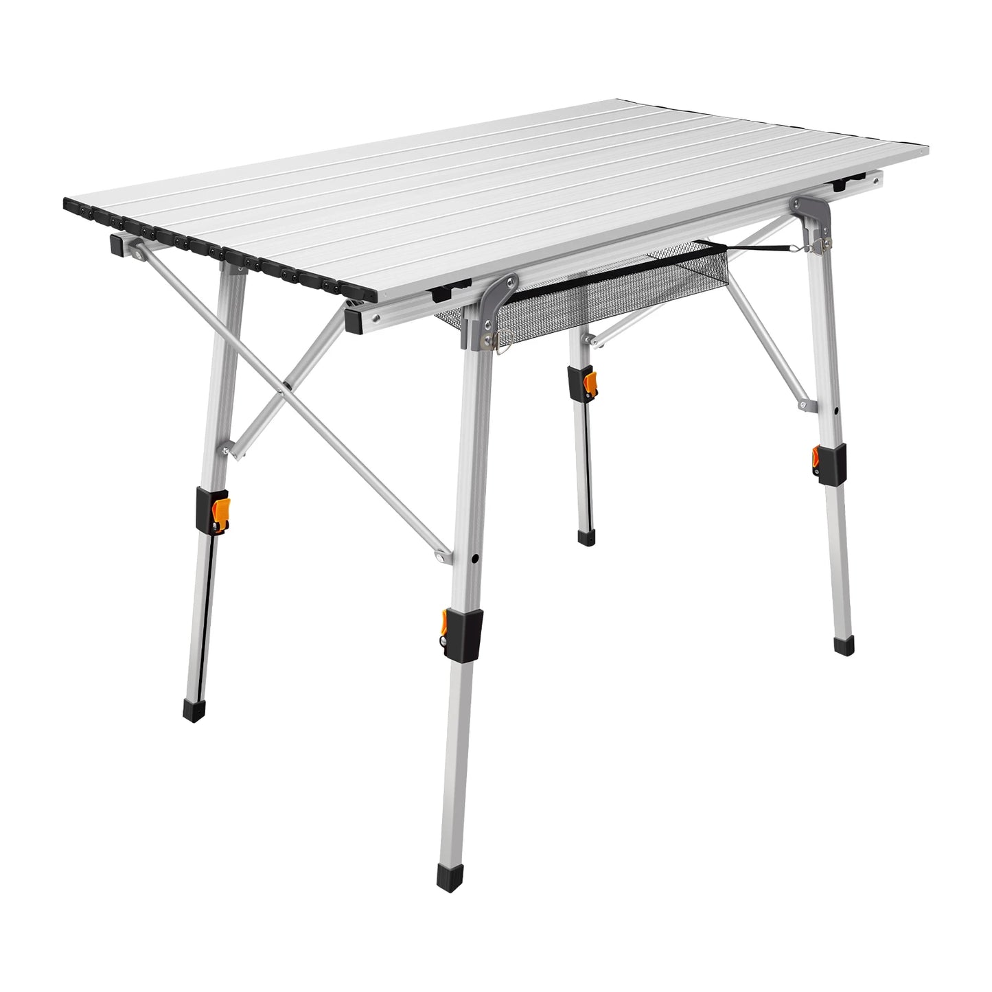 Foldable Aluminum Picnic Table 90x52x68cm, Height Adjustable 45-68 cm, Stable Structure, Anti-slip, Carry Bag