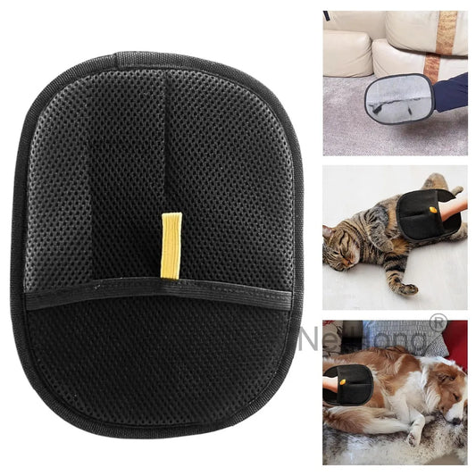 Pets Double Sided Grooming Glove, Pet Hair Remover Gloves For Dog Cat Reusable~