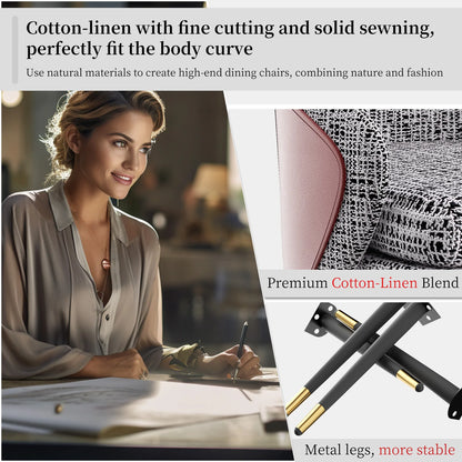 Modern Upholstered Dining Chairs, High-Density Sponge Foam, for Kitchen and Restaurant Dinner Chair, Set of 2