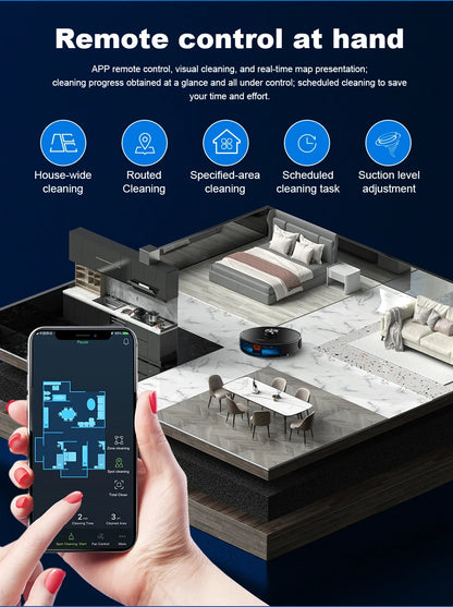 Liectroux / LILIN X6 LDS Saugroboter, Laser-Lidar-Navigation, Nass- und Trockenwischen, 6500 Pa Saugkraft, Mehrbodenkarte, Teppichverstärkung