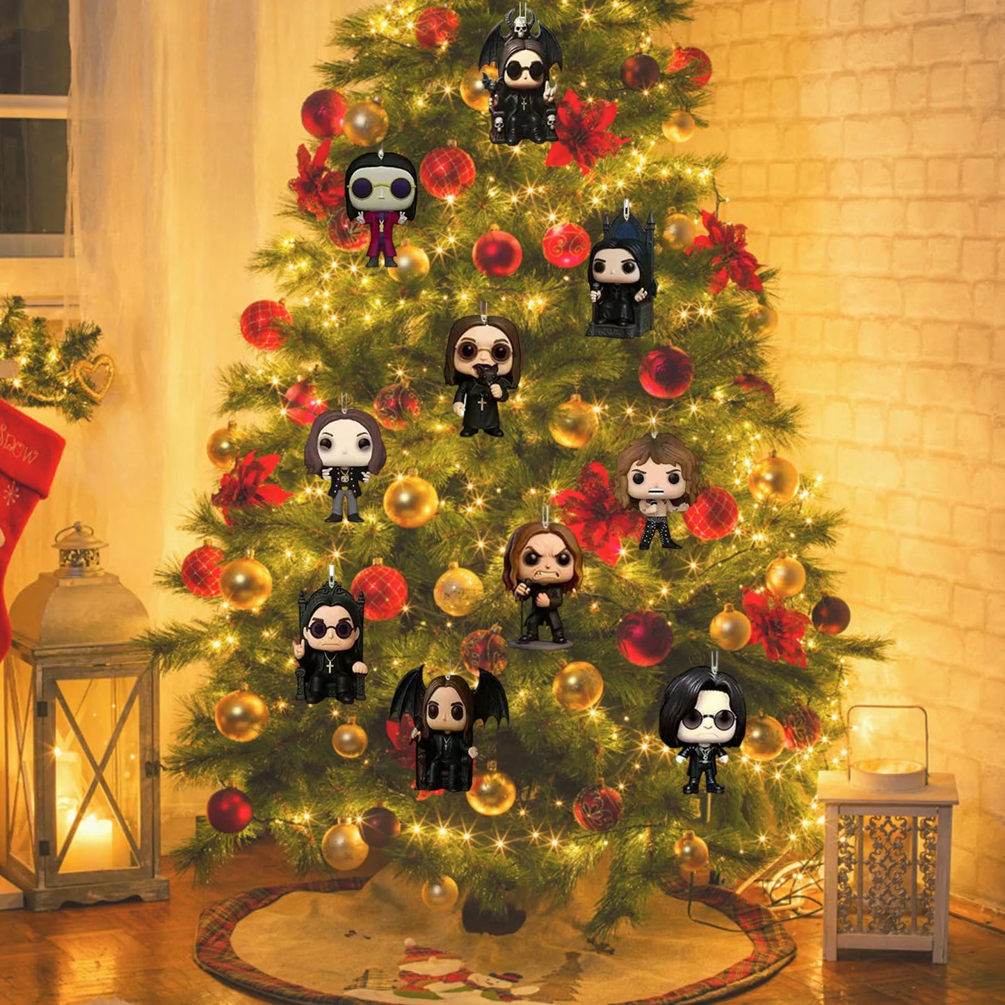 1/2PCS Ozzy Osbourne Rocking Advent Calendar 2D Acrylic Rocky Countdown Calendar Mini Rock Godfather Ornaments Backpack Pendant