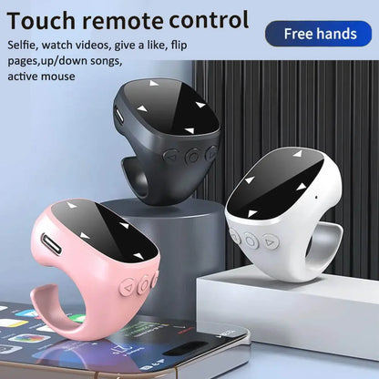 Remote Control Touch Screen Page Turner  for TikTok Bluetooth Camera Video Recording  for iPad iPhone Remote Scrolling Ring