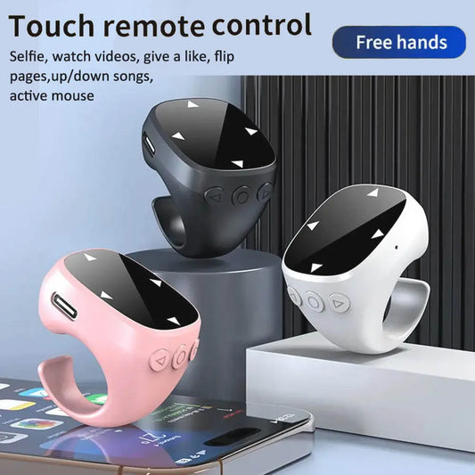 Remote Control Touch Screen Page Turner  for TikTok Bluetooth Camera Video Recording  for iPad iPhone Remote Scrolling Ring