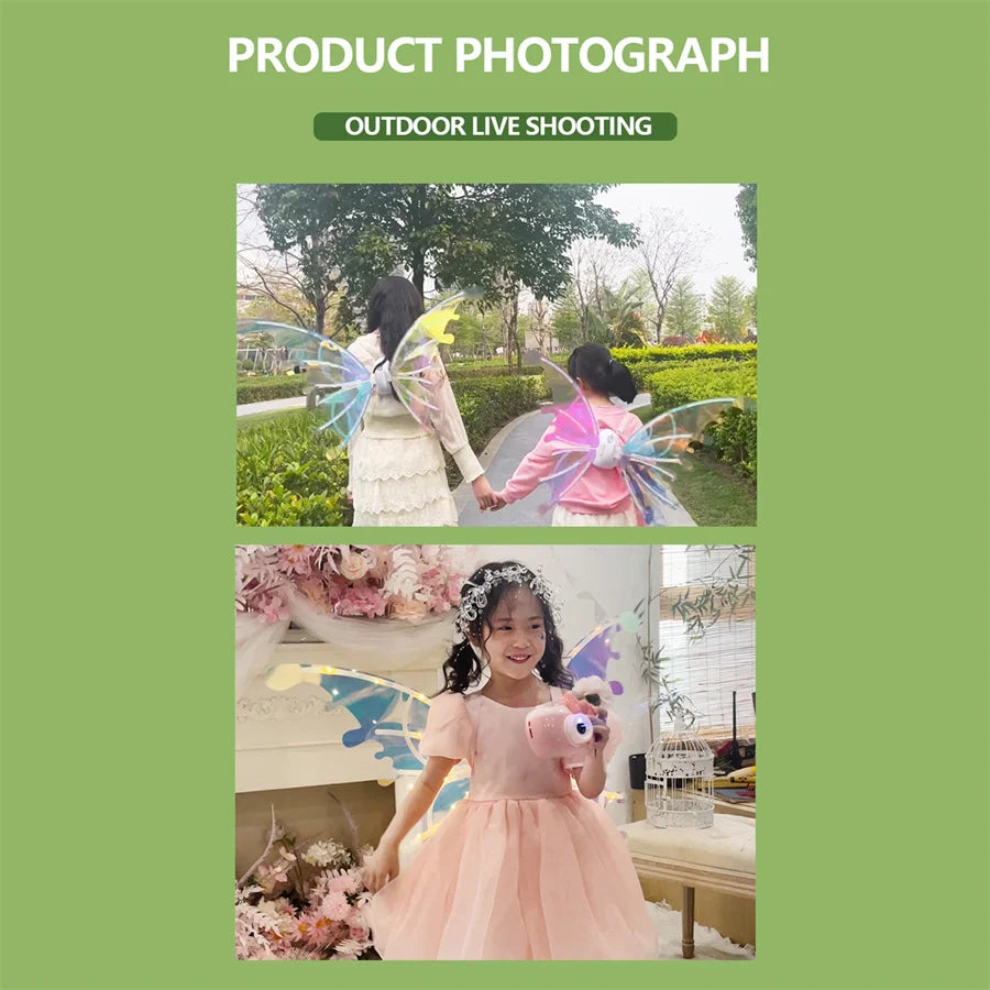 Electrical Butterfly Wings Toy With Music Lights Elf Wings Glowing Shiny Dress Up Moving Fairy Wings For Kids Boys Girls Gift