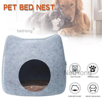 Pet Bed Stool Kitten Dog Puppy Hideaway Cat Sleeping Cave Nest House