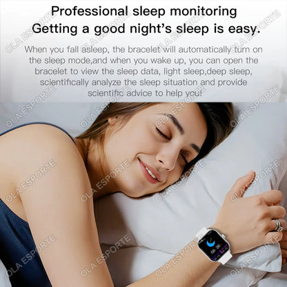 Smart Watch Men 2.01 Inch AMOLED Screen Waterproof Multiple Sport Mode Fitness HD Bluetooth Calls Smartwatch Men Women Bracelet