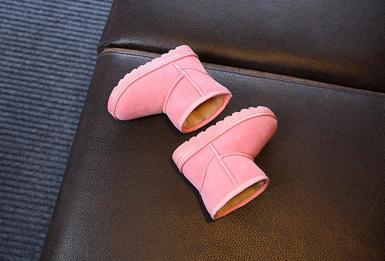 Kids Winter Slippers - Luxury Fur Lined Non-Slip Indoor Boots for Boys & Girls